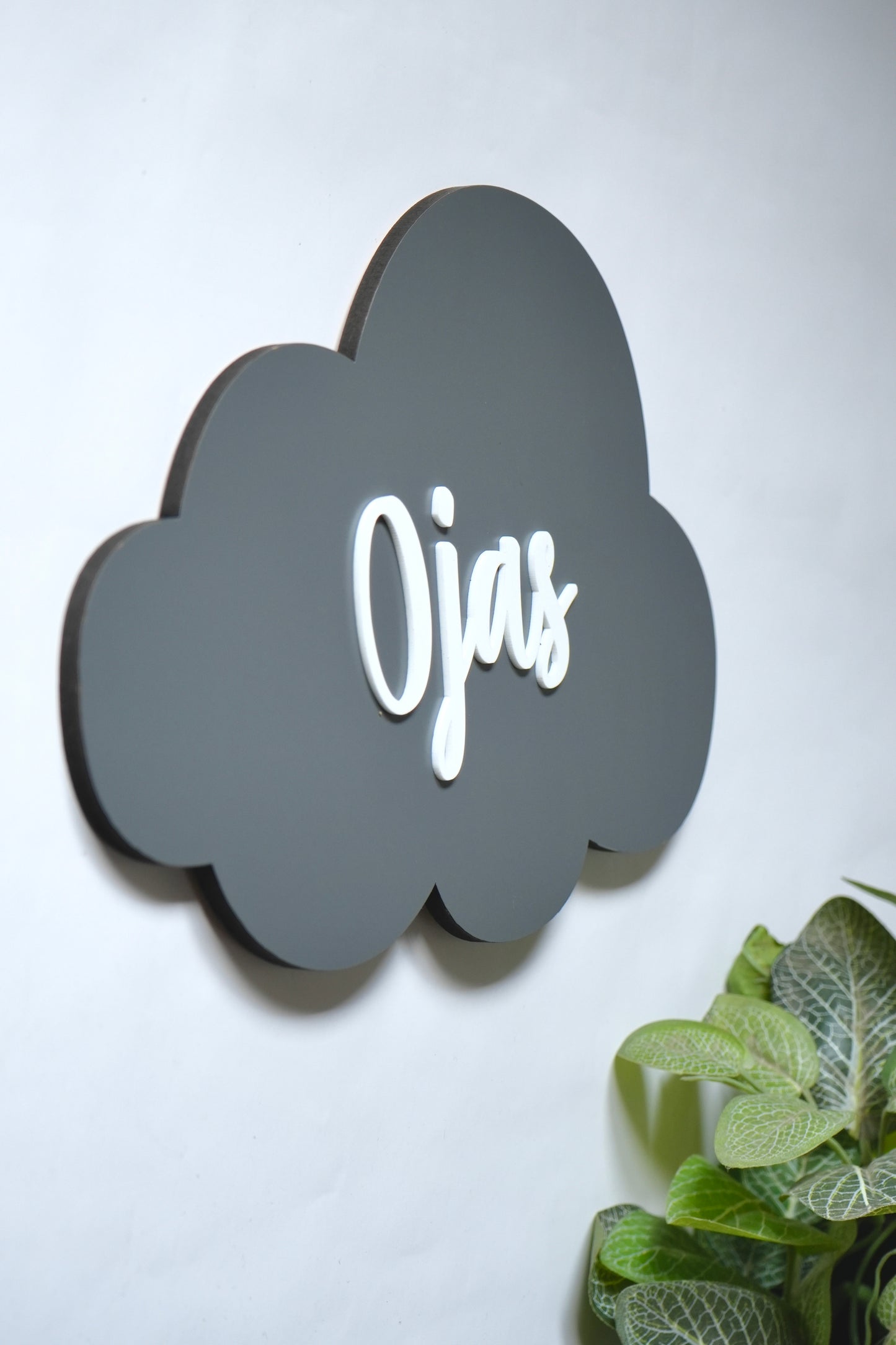 Nameplate - Cloud (Single) Grey