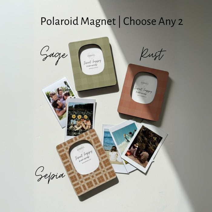 Polaroid Magnet | Plaid (Set of Two)