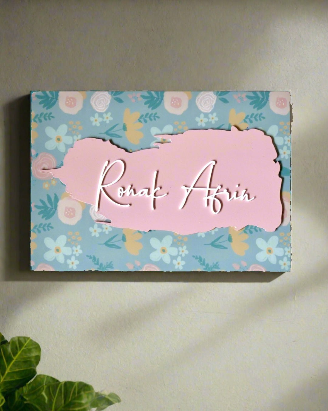 Nameplate - Secret Garden Blue (Couple)