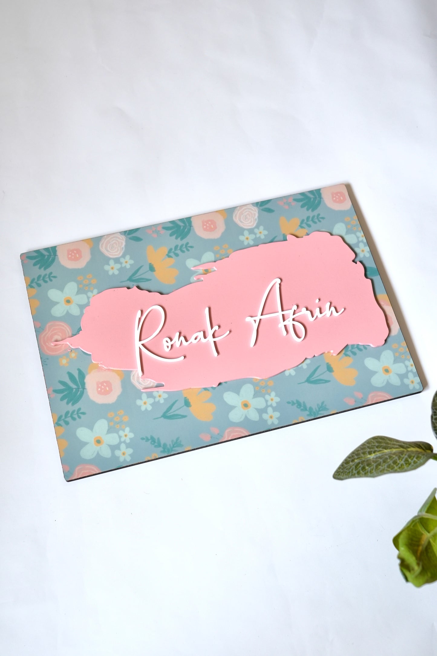 Nameplate - Secret Garden Blue (Couple)