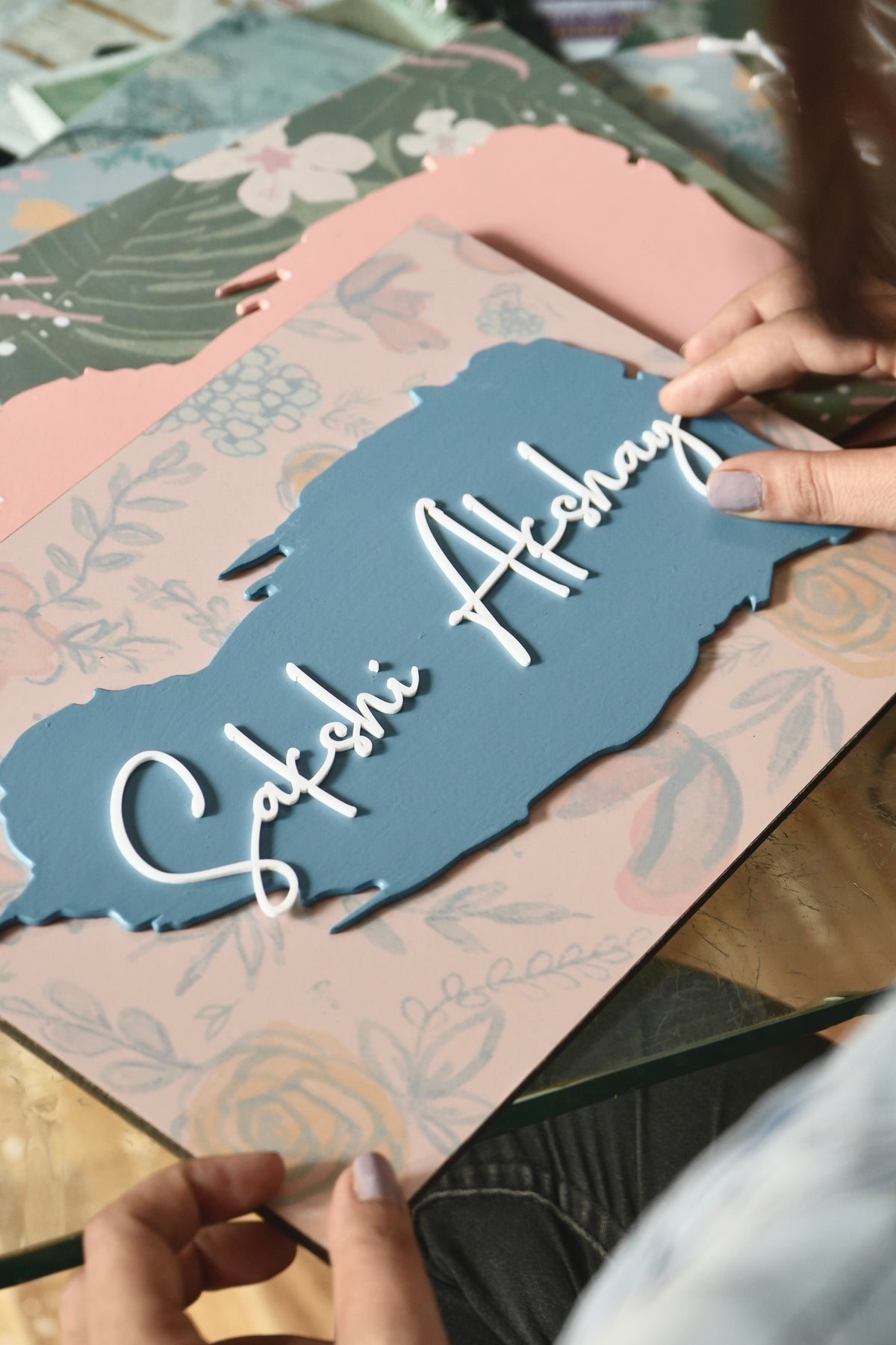 Nameplate | Floral (Couple)