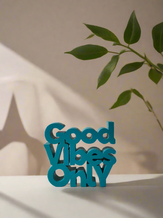 Desk Cutout | Good vibes Only